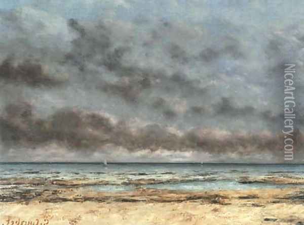 Mer calme Oil Painting - Gustave Courbet