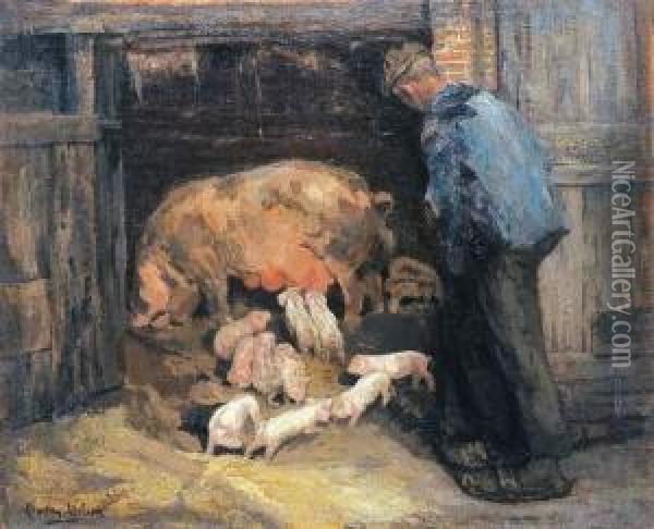 De Zeug - La Truie (ca. 1915-1917) Oil Painting - Marten Melsen