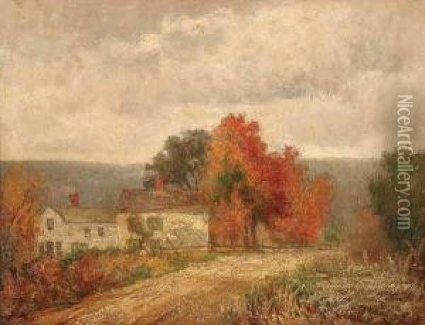 Autumn Landscape Oil Painting - Stanley Grant Middleton