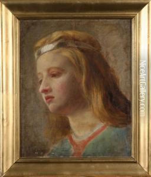 Ung Kvinna Oil Painting - Marten Eskil Winge