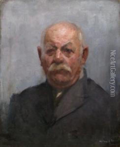 Portretde Batrn Oil Painting - Ion Mihail