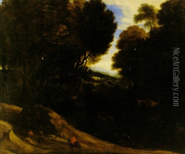 Ryttare I Landskap Oil Painting - Jacques d' Arthois