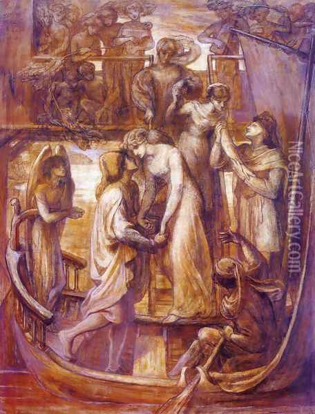 The Boat of Love Oil Painting - Dante Gabriel Rossetti
