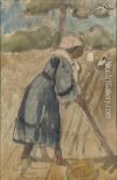 Bretonnes Au Travail Oil Painting - Emile Bernard