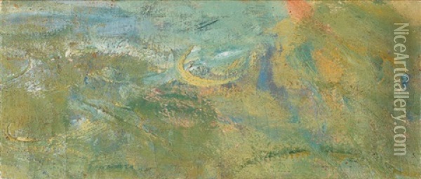 Etude De Nympheas Oil Painting - Claude Monet