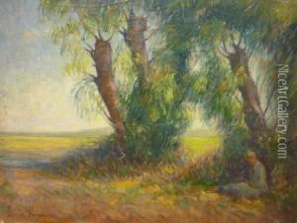 Paysage Oil Painting - Lucien Mignon