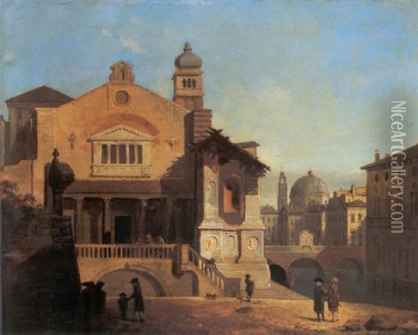 Chiesa Veneta Oil Painting - Giovanni Migliara
