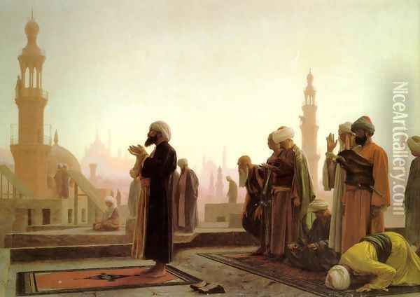 Prayer In Cairo Oil Painting - Jean-Leon Gerome