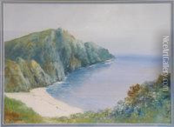 Cornish Coast Oil Painting - Daniel Sherrin