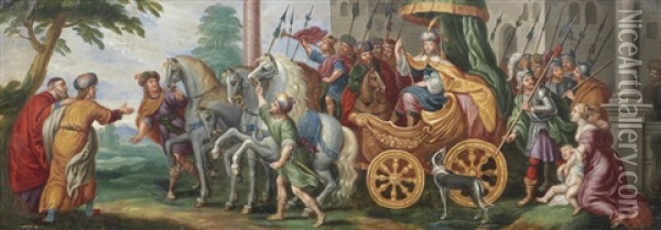A Triumphant Procession Oil Painting - Peeter Sion