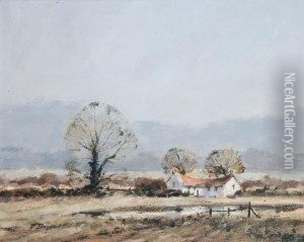 Cottage In Landscape Oil Painting - John Boyne