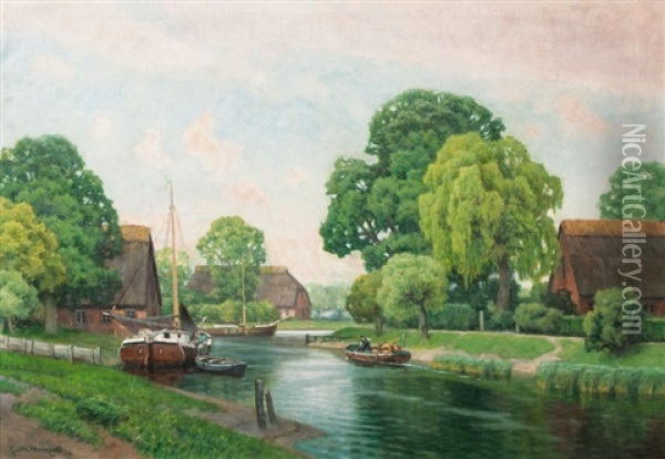 Steinwerder Oil Painting - Georg M. Meinzolt