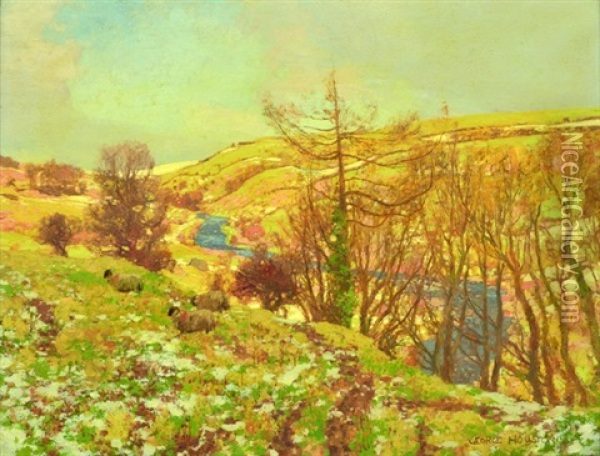 Early Spring (ayrshire?) Oil Painting - George Houston