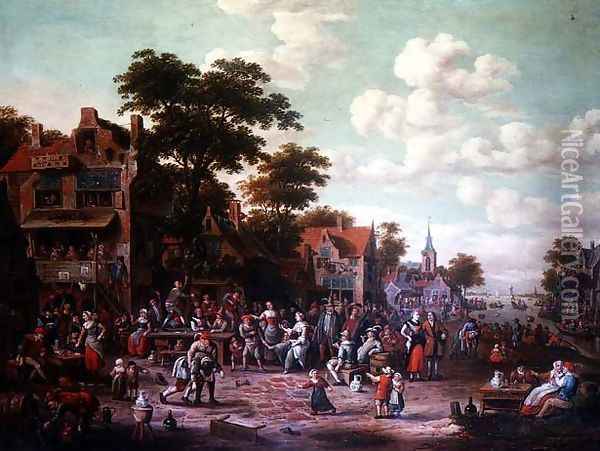 Village Festival, 1716 Oil Painting - Rutger Verburgh