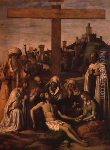 The Deposition Oil Painting - Giovanni Battista Cima da Conegliano