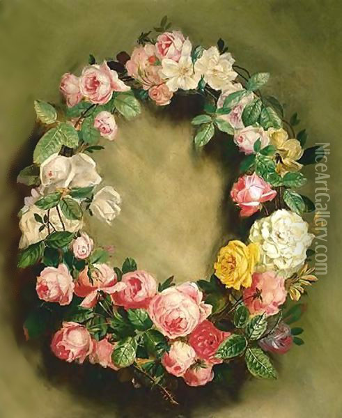 Couronne De Roses Oil Painting - Pierre Auguste Renoir