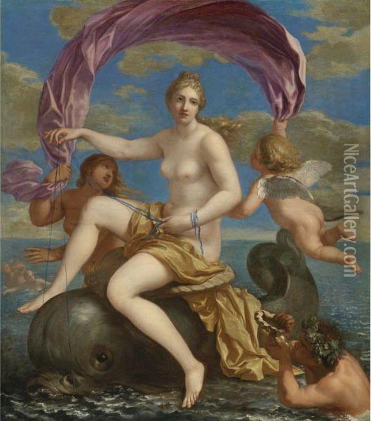 The Triumph Of Galatea Oil Painting - Charles Alphonse Dufresnoy