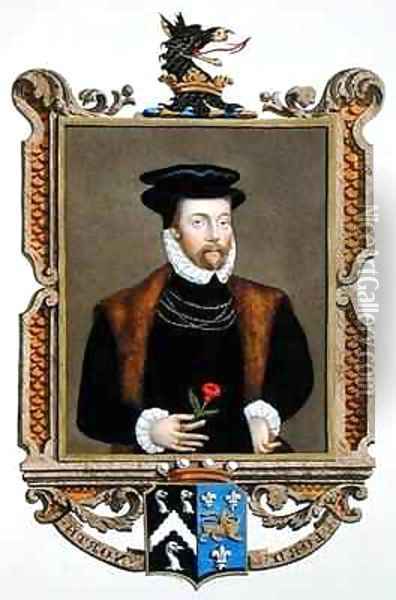Portrait of Lord Roger North 1530-1600 2nd Baron North from Memoirs of the Court of Queen Elizabeth Oil Painting - Sarah Countess of Essex