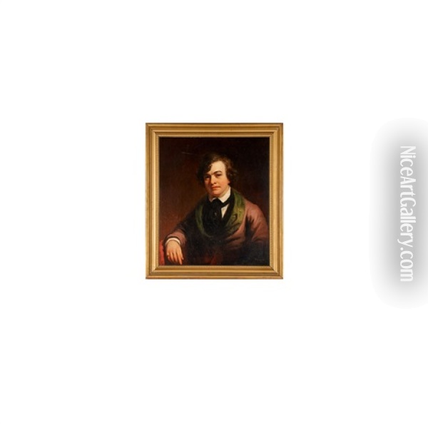 Portrait Of Benjamin F. Hall Oil Painting - Daniel Huntington