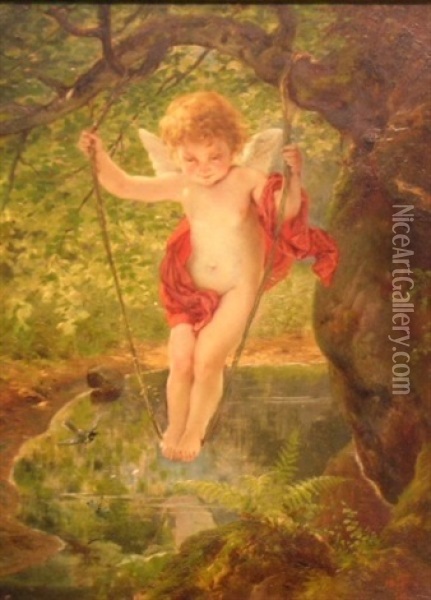 The Swing Oil Painting - Otto Foersterling