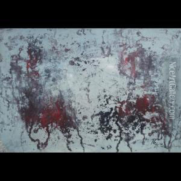 Abstract Oil Painting - Rafael Monleon y Torres