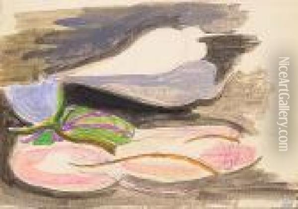 Waterlily And Bird Oil Painting - Joseph Stella