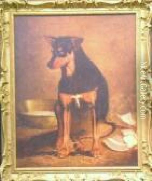 'trim' - A Terrier Oil Painting - Henry Calvert