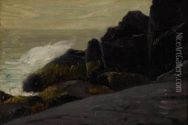 Sea Cliffs Oil Painting - Robert Henri