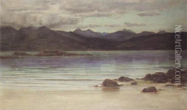 Dark Hills Of Skye Oil Painting - Alexander Lawson