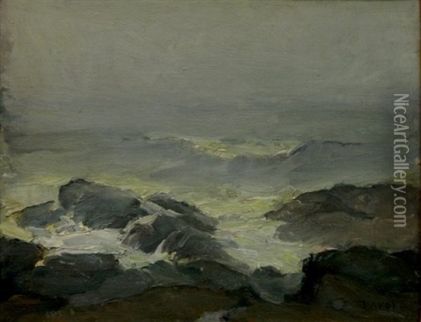Seascape Oil Painting - Joseph B. Davol