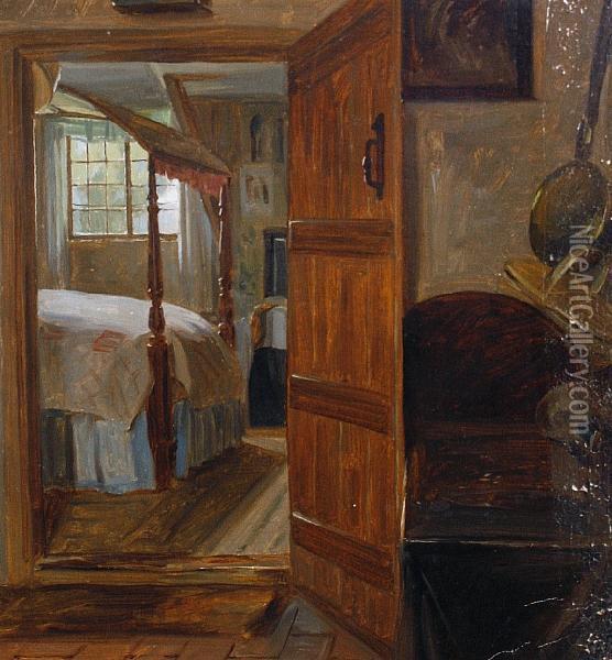 Bedroom Interior Oil Painting - James Hayllar