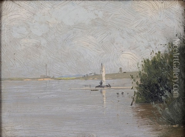 River Oil Painting - Torsten Wasastjerna