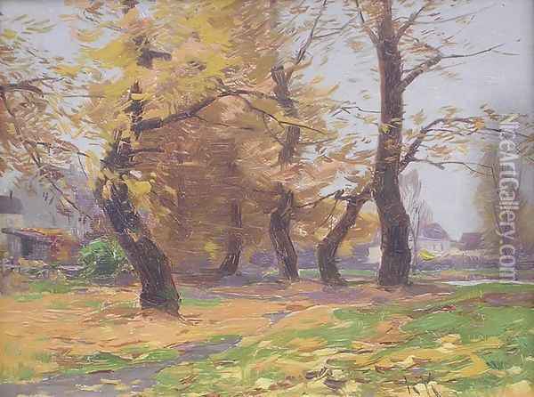 Autumn Landscape II Oil Painting - Roman Kochanowski