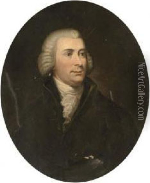 Portrait Of A Gentleman Oil Painting - Lemuel Francis Abbott