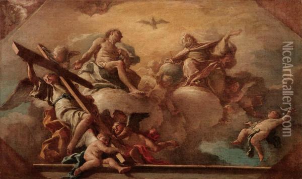 La Santissima Trinita Oil Painting - Jacopo Paolo Di Marieschi