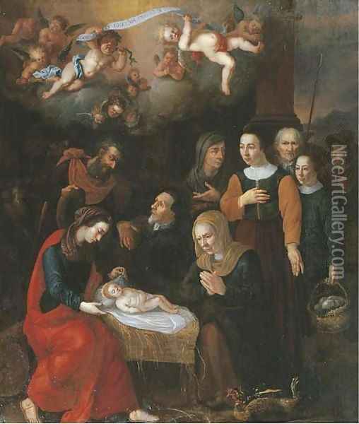 The Adoration of the Shepherds 2 Oil Painting - Abraham Bloemaert