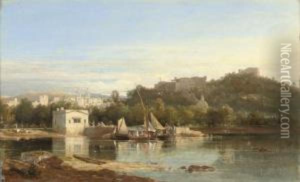 Le Port De Joinville Oil Painting - Louis Auguste Lapito