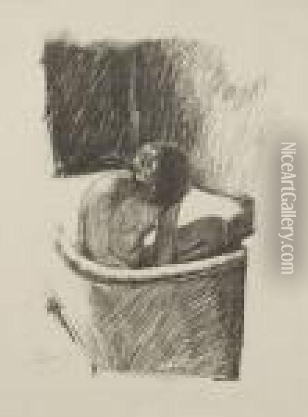 Le Bain Oil Painting - Pierre Bonnard
