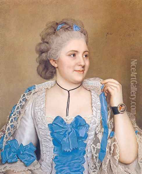 Portrait of Julie de Thellusson-Ployard 1760 Oil Painting - Etienne Liotard