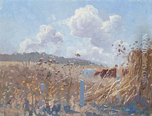 Summer Landscape Oil Painting - Elioth Gruner