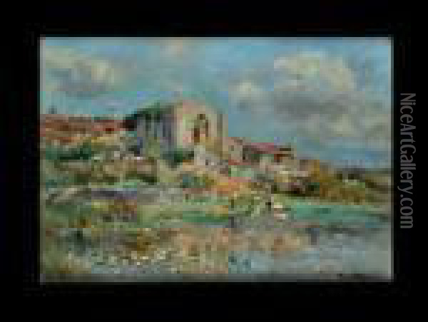 Fluslauf In Le Puy Oil Painting - Edmond Marie Petitjean
