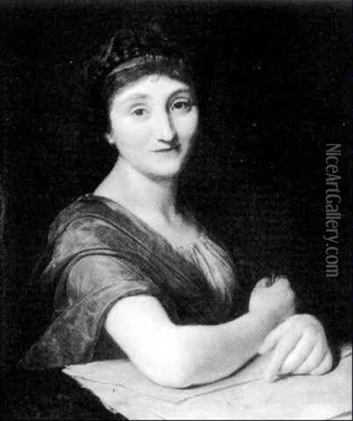 Portrait D'angelique Gaudo Oil Painting - Constance Marie (Blondelu) Charpentier
