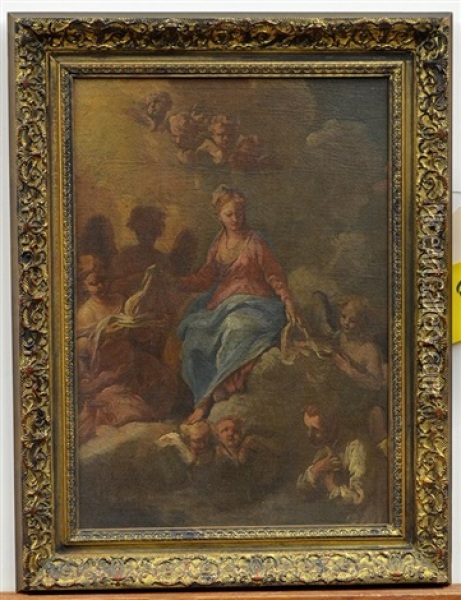 Allegorical Scene With The Virgin Mary Oil Painting - Bartolome Esteban Murillo