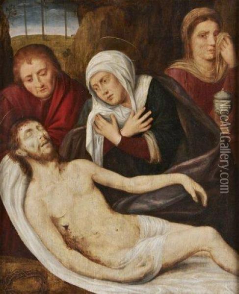 La Deploration Sur Le Corps Du Christ Mort Oil Painting - Frans I Vriendt (Frans Floris)
