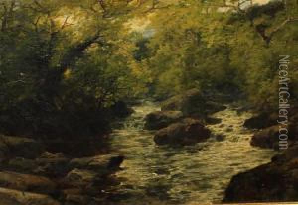 Woodland Falls Oil Painting - John Brandon Smith