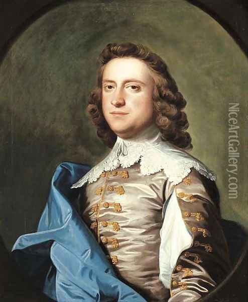 Portrait of John Armytage Esq. Oil Painting - Thomas Hudson