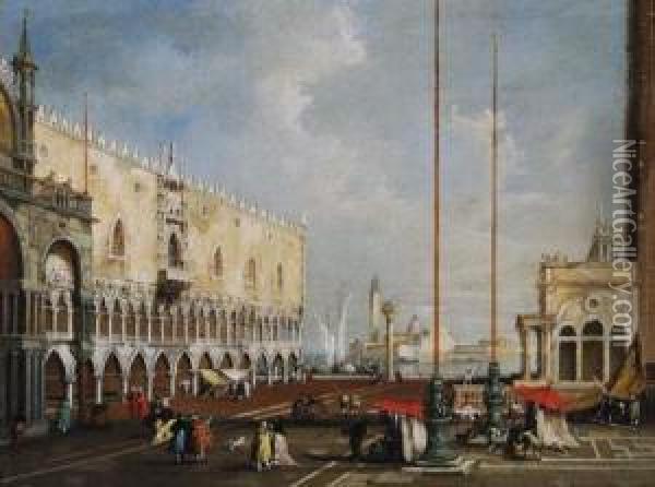 Veduta Di Venezia Oil Painting - Giuseppe Ponga