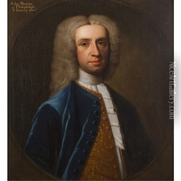 Half Length Portrait Of John Murray Of Philiphaugh Oil Painting - Allan Ramsay