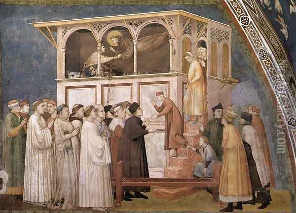 Raising of the Boy in Sessa 1310s Oil Painting - Giotto Di Bondone