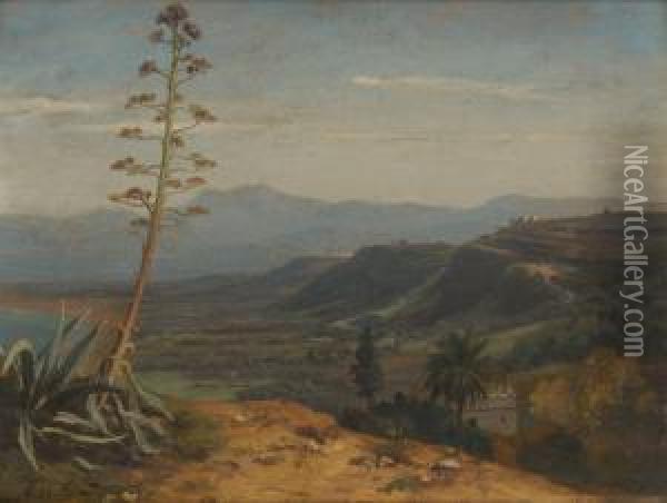 Paysage Oriental Oil Painting - Edmond Jean Baptiste Tschaggeny
